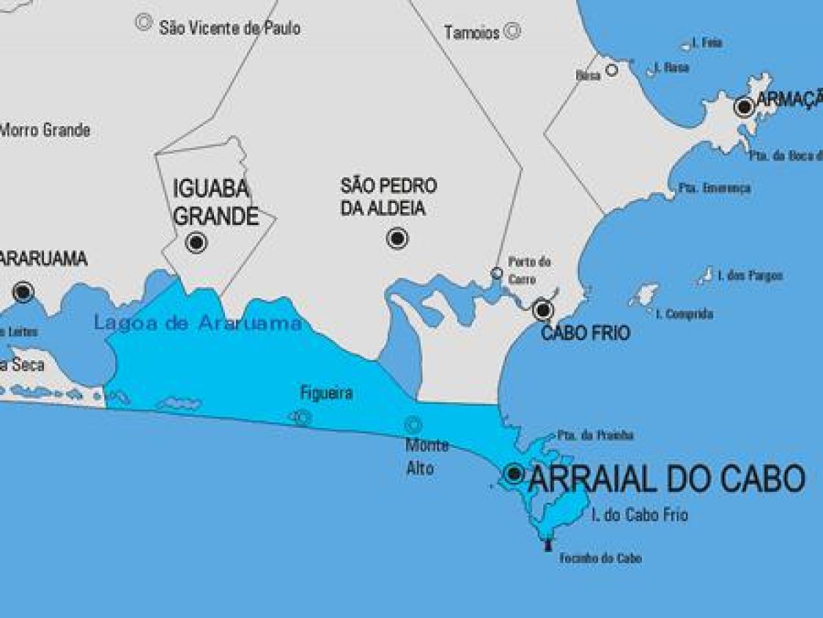 Map of Arraial do Cabo municipality
