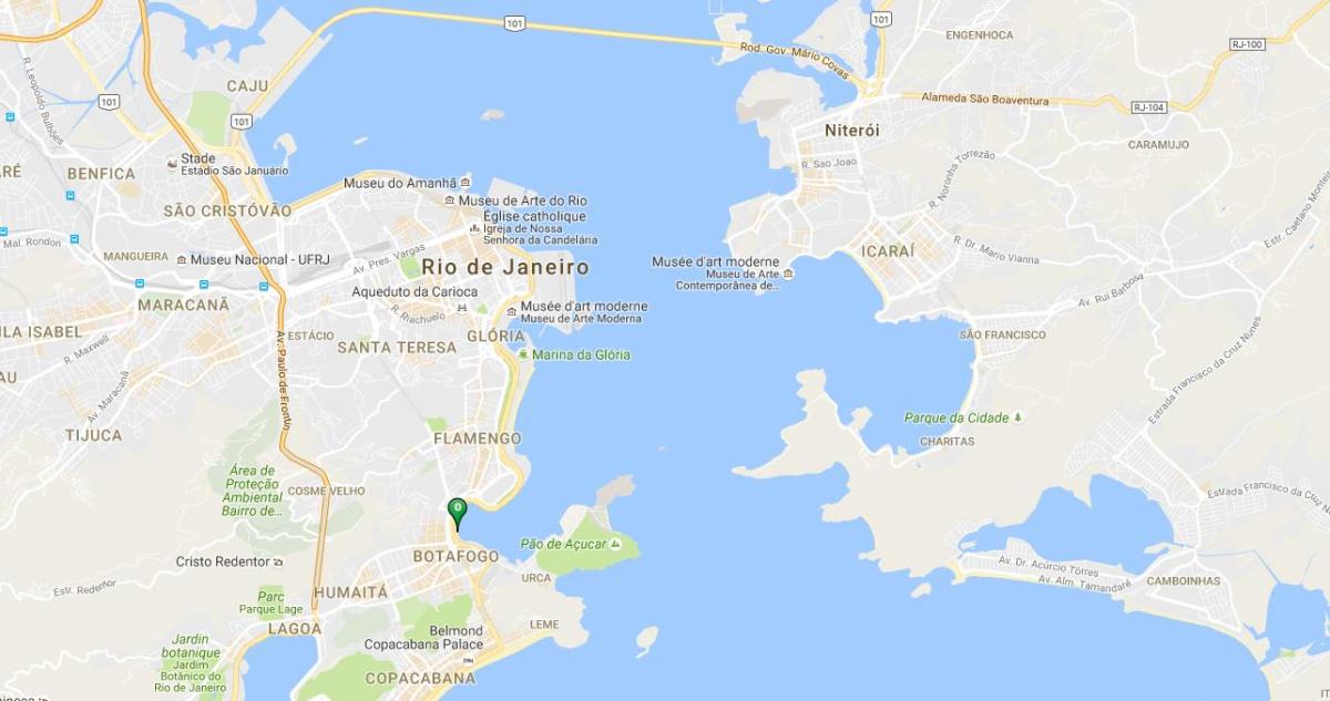 Map of beach Botafogo