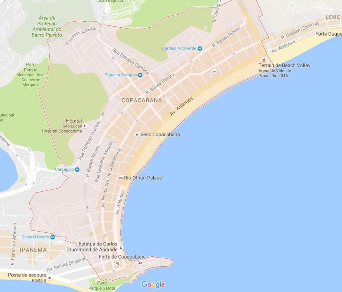 Map of Copacabana