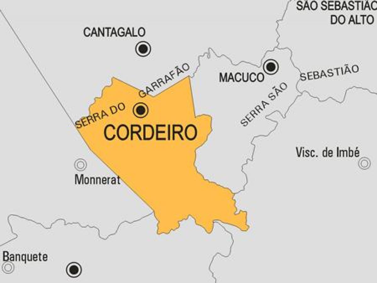 Map of Cordeiro municipality