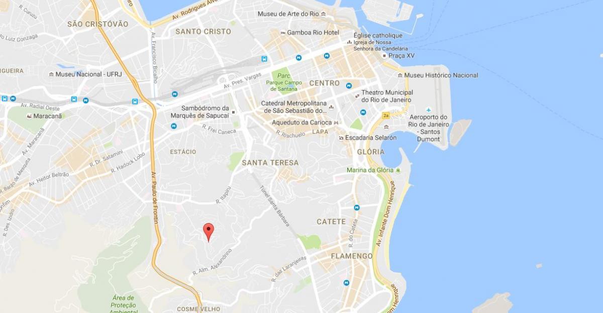 Map of favela Mangueira