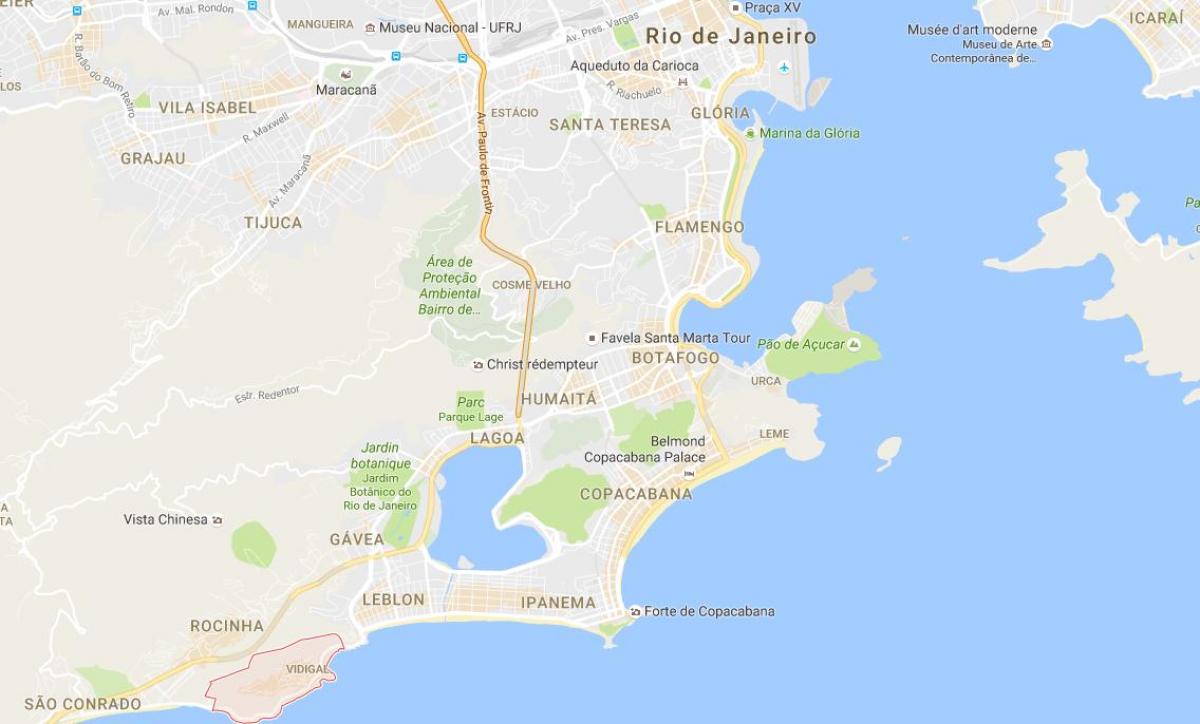 Map of favela Vidigal