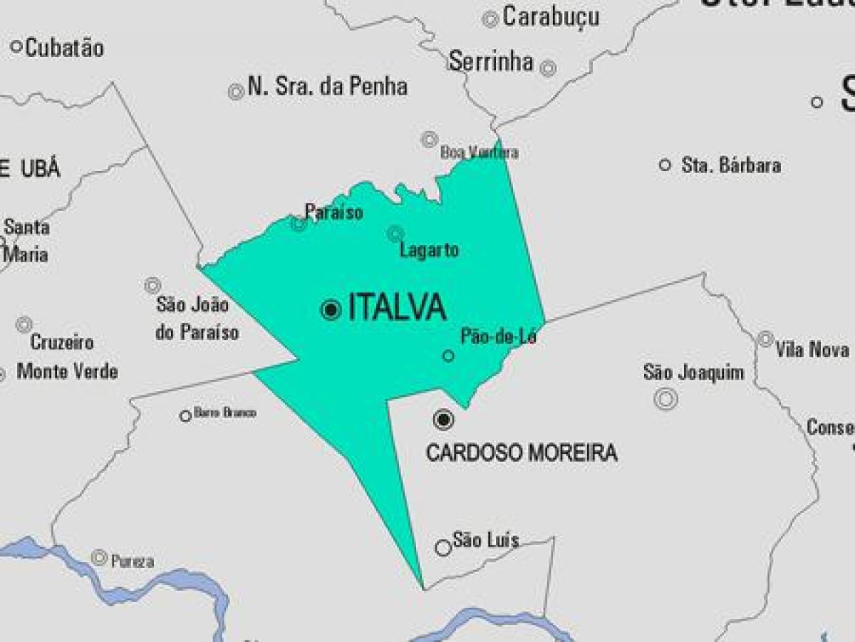 Map of Italva municipality