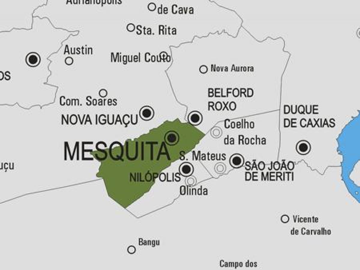 Map of Mesquita municipality
