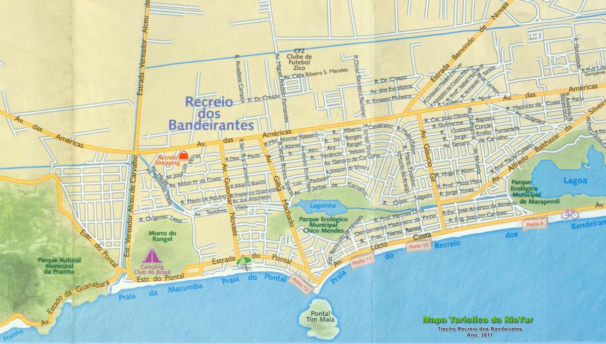 Map of Recreio beach
