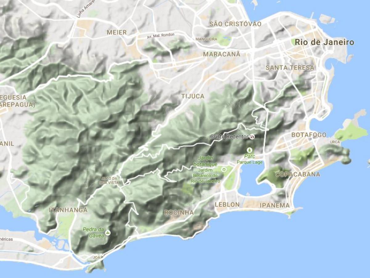 Map of relief Rio de Janeiro