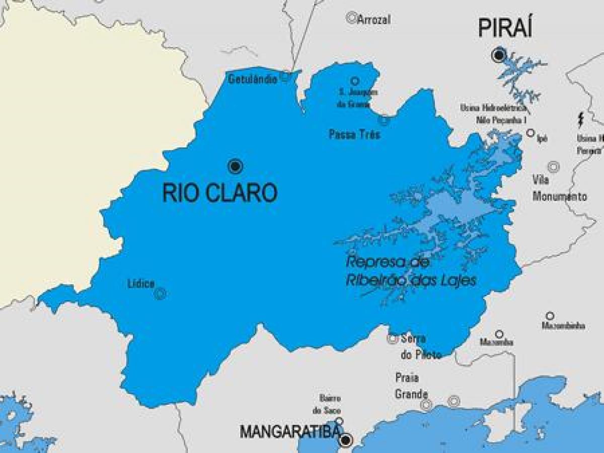 Map of Rio Claro municipality