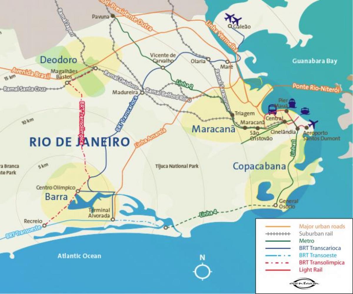 Map of Rio de Janeiro airports