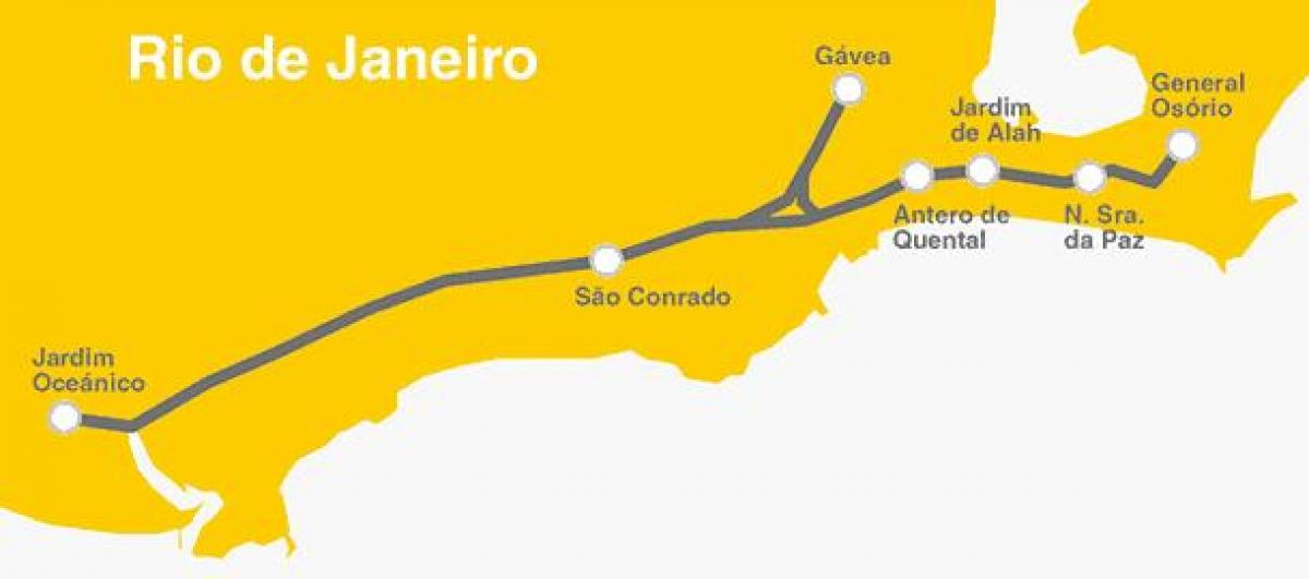 Map of Rio de Janeiro metro - Line 4