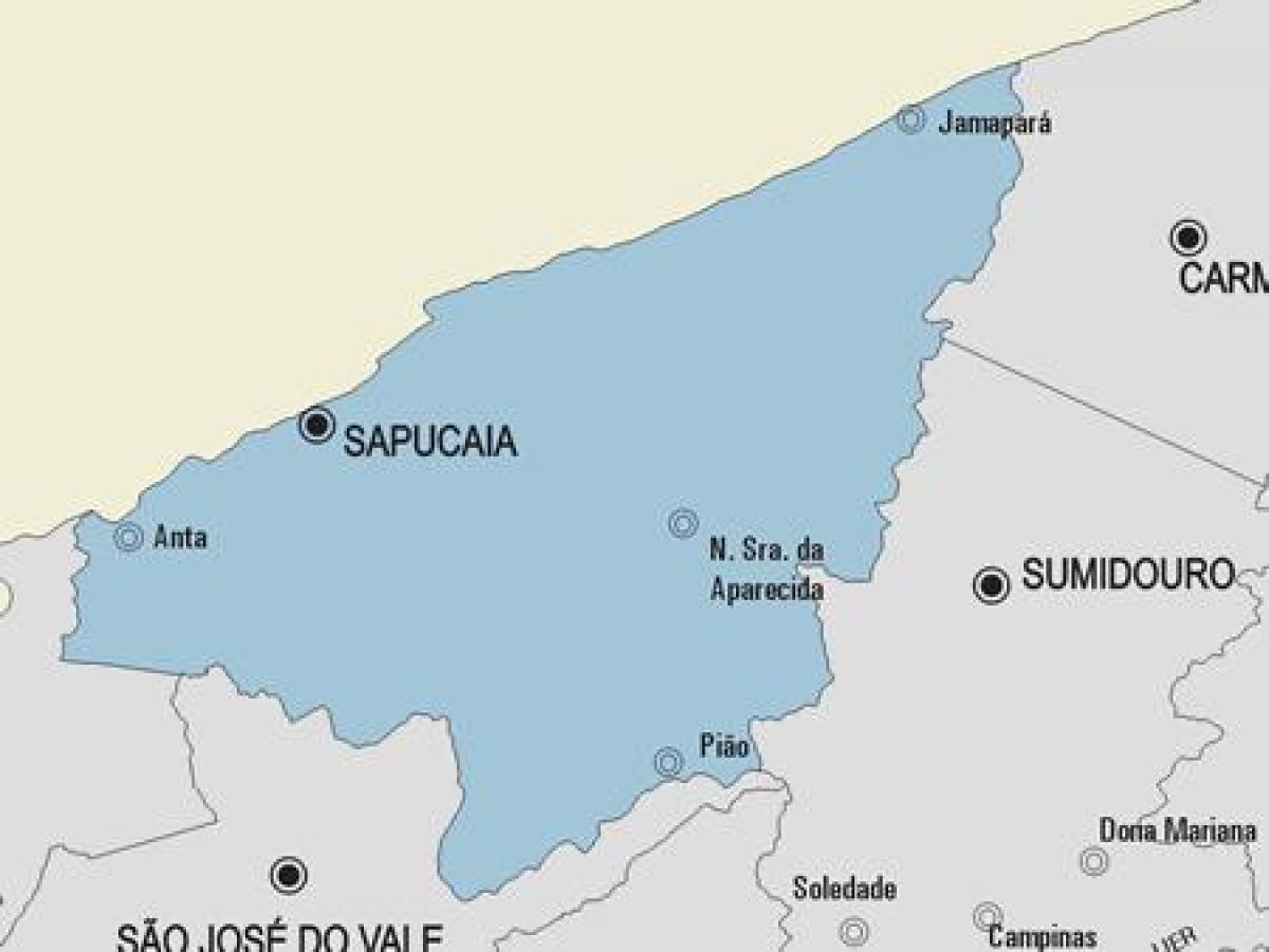 Map of Sapucaia municipality
