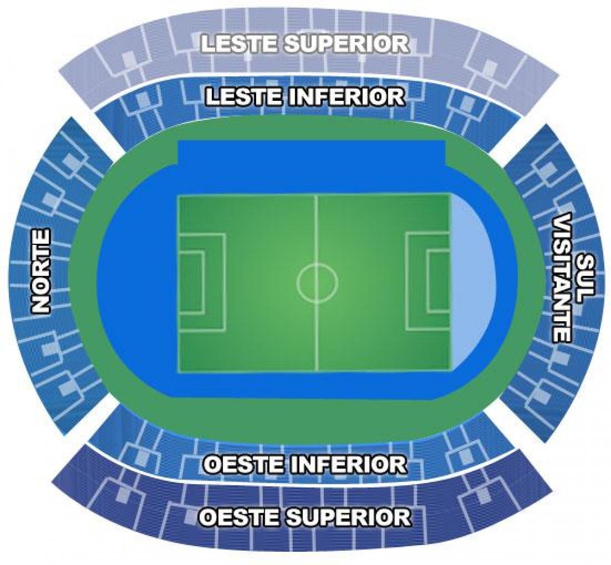 Map of stadium Engenhão secteurs