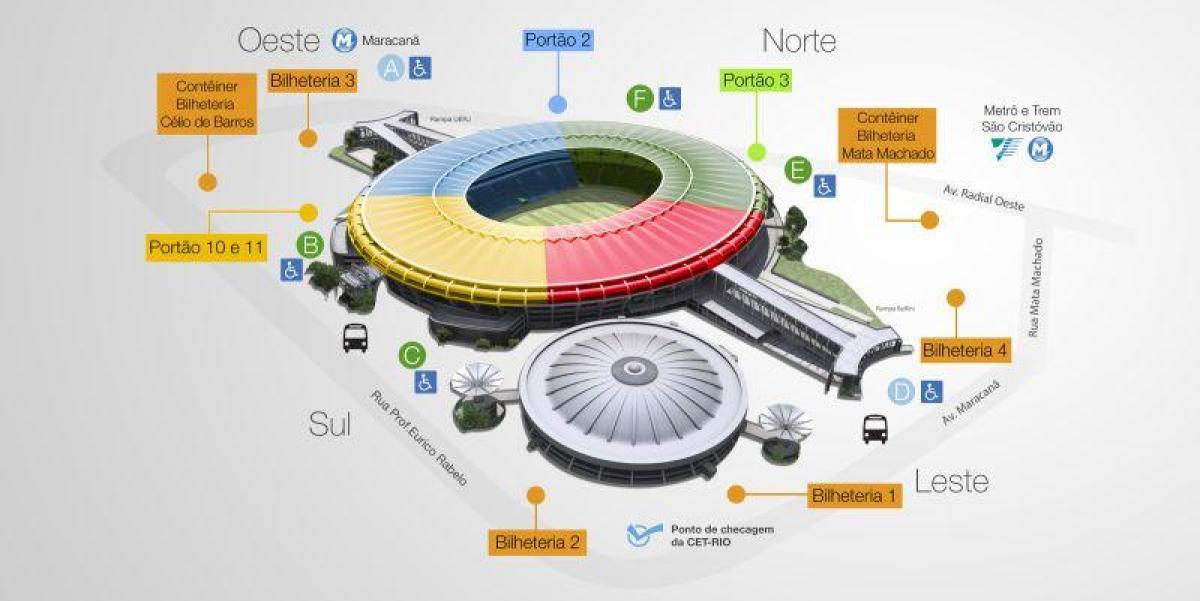 Map of stadium Maracana