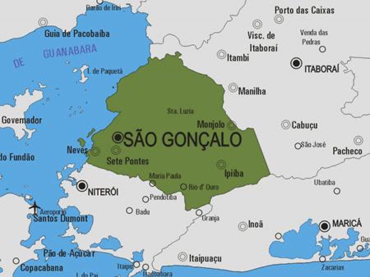 Map of São Gonçalo municipality