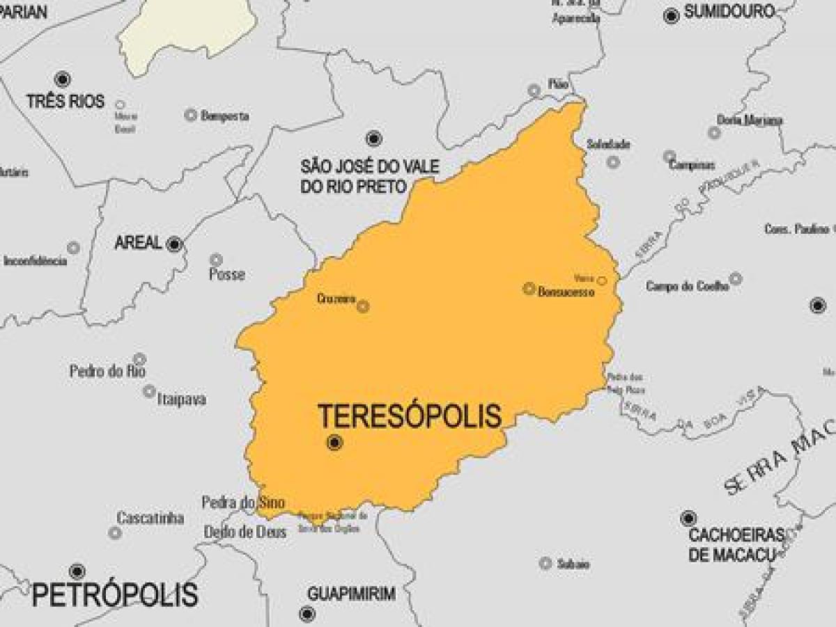 Map of Teresópolis municipality