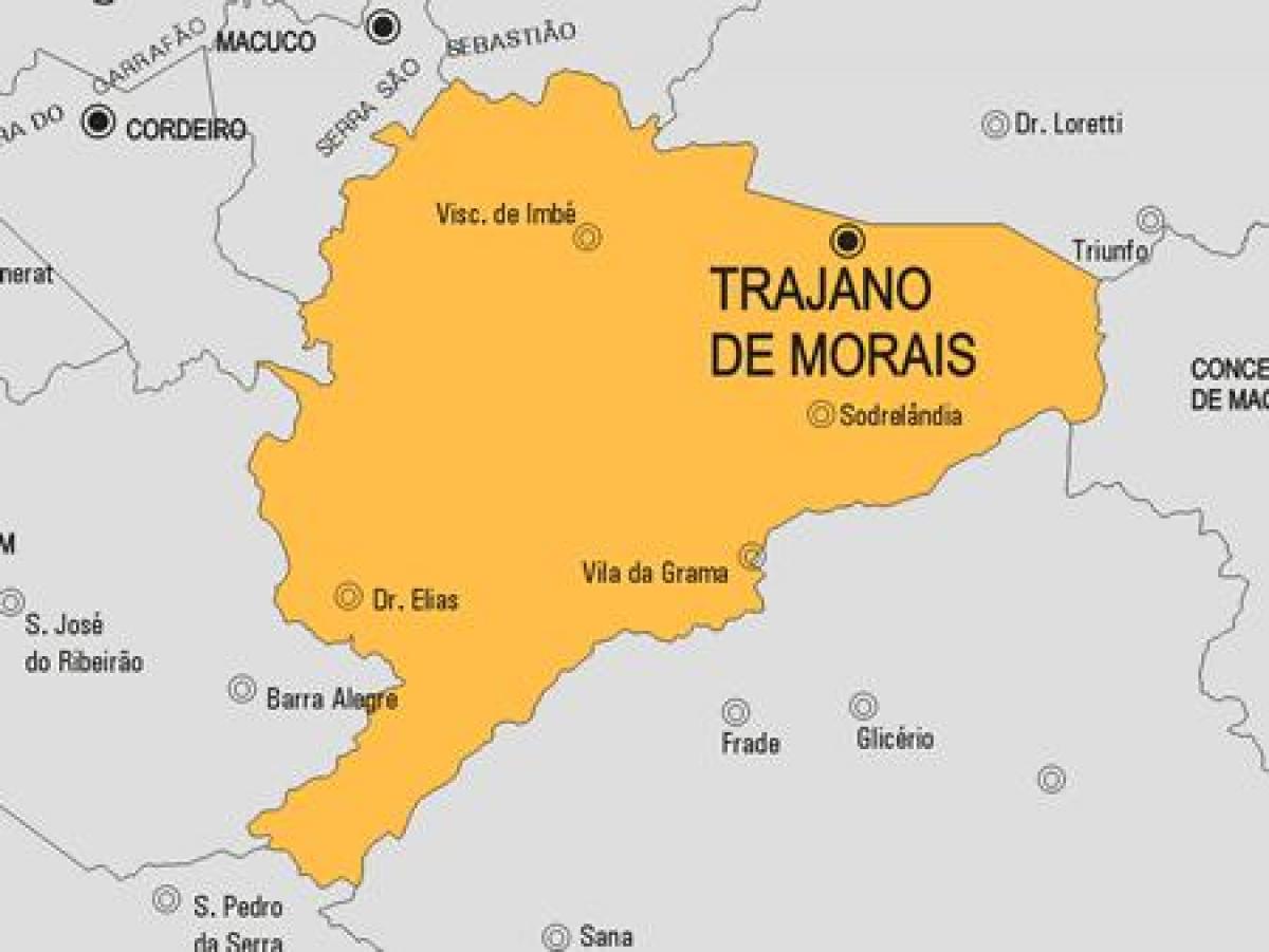 Map of Trajano de Morais municipality