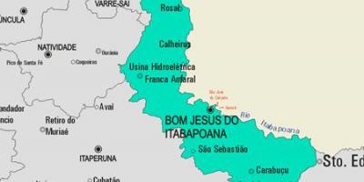 Map of Bom Jesus do Itabapoana municipality