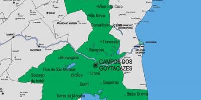 Map of Carapebus municipality