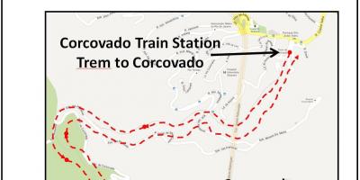 Map of Corcovado train