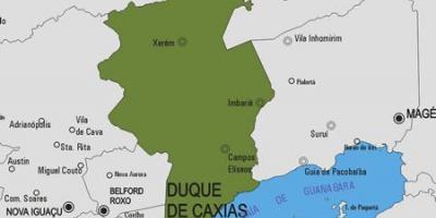 Map of Duque de Caxias municipality