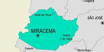 Map of Miracema municipality