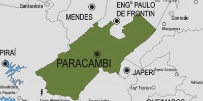 Map of Paracambi municipality