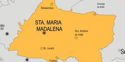 Map of Santa Maria Madalena municipality
