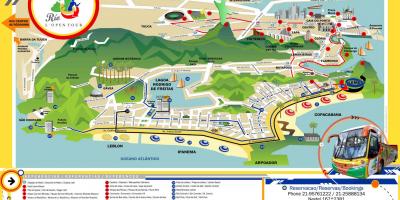 Map of Sightseeing bus Rio de Janeiro