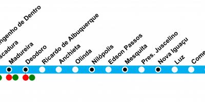 Map of SuperVia - Line Japeri