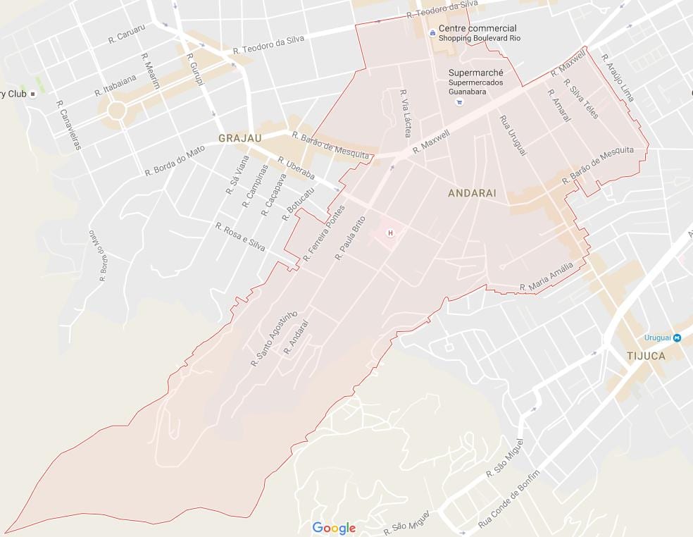 Map of Andaraí