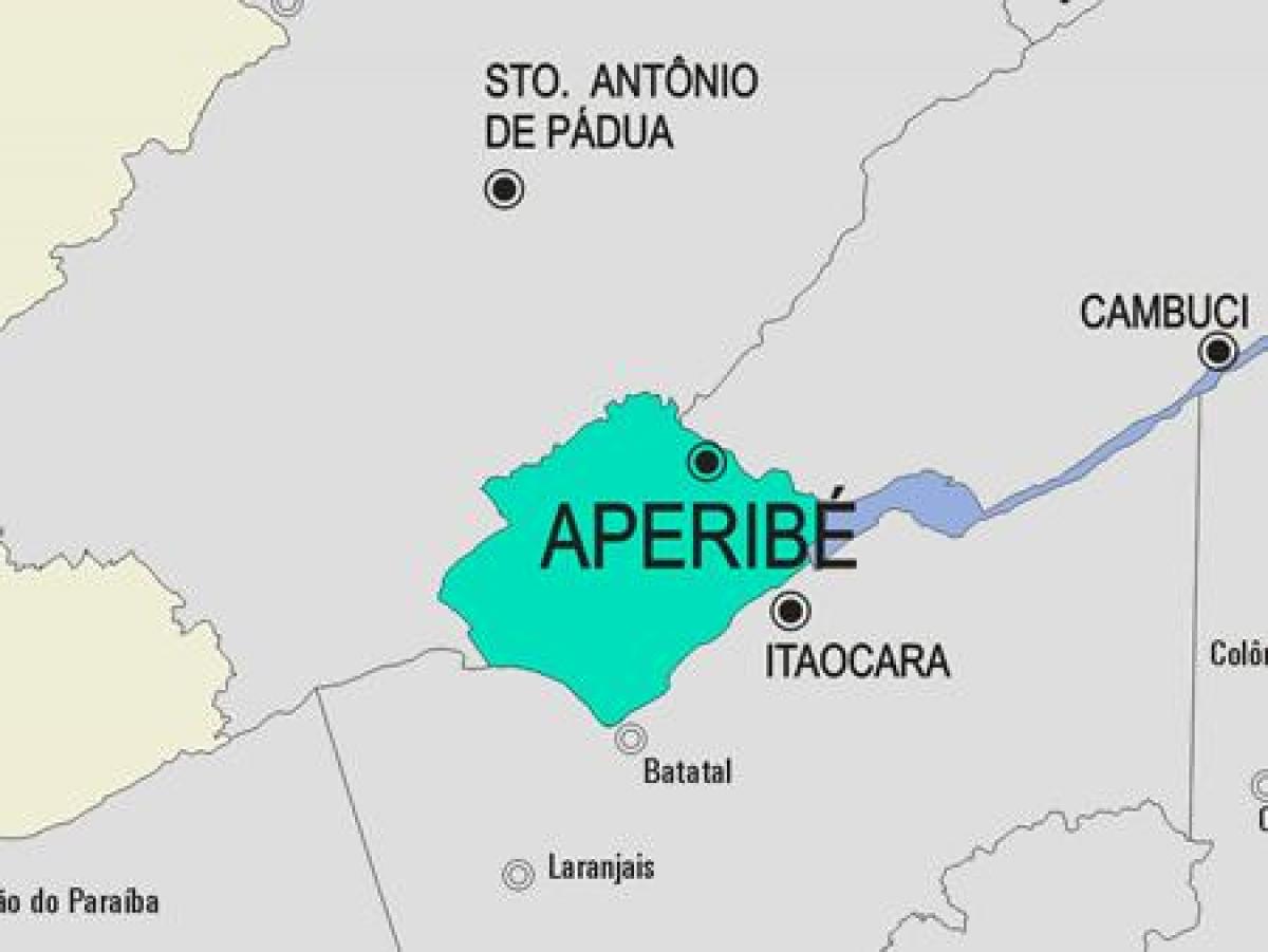 Map of Aperibé municipality