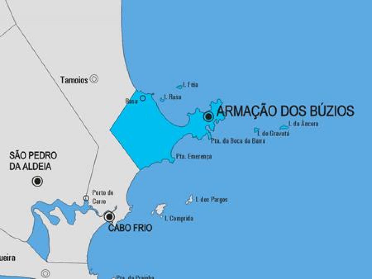 Map of Armação dos Búzios municipality