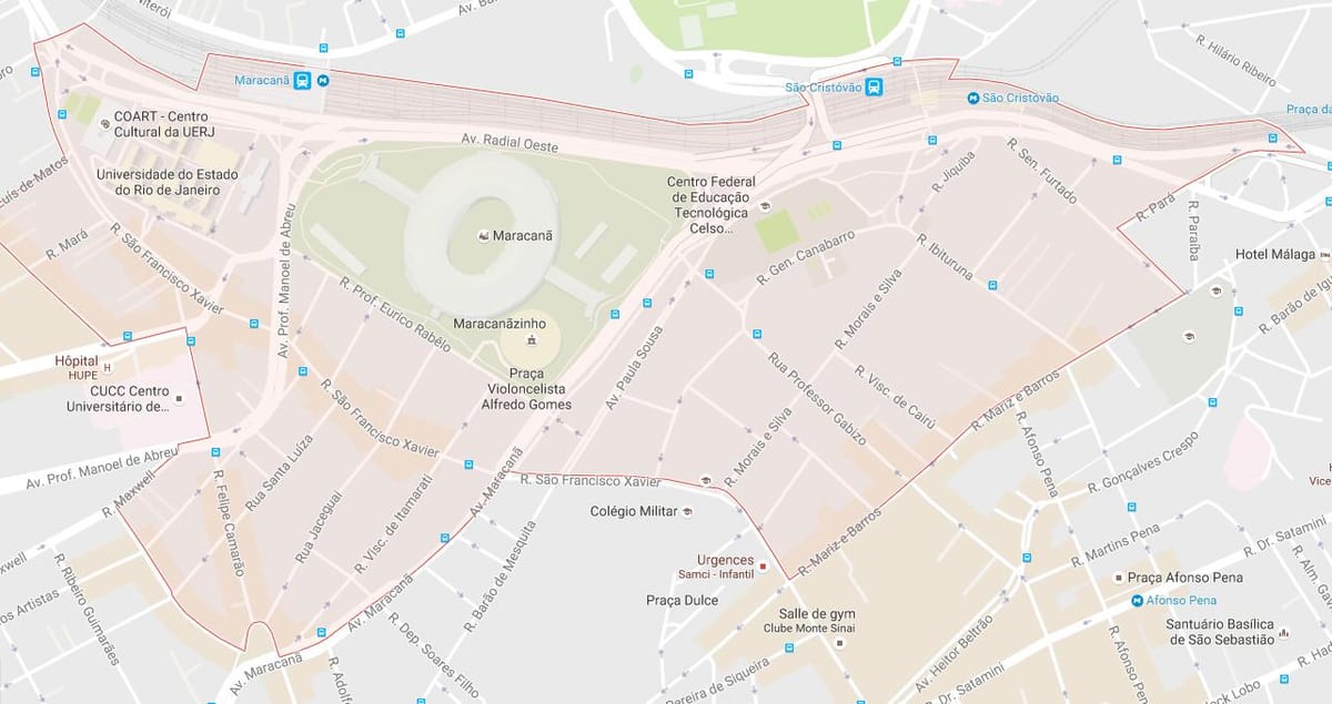 Map of bairro Maracanã
