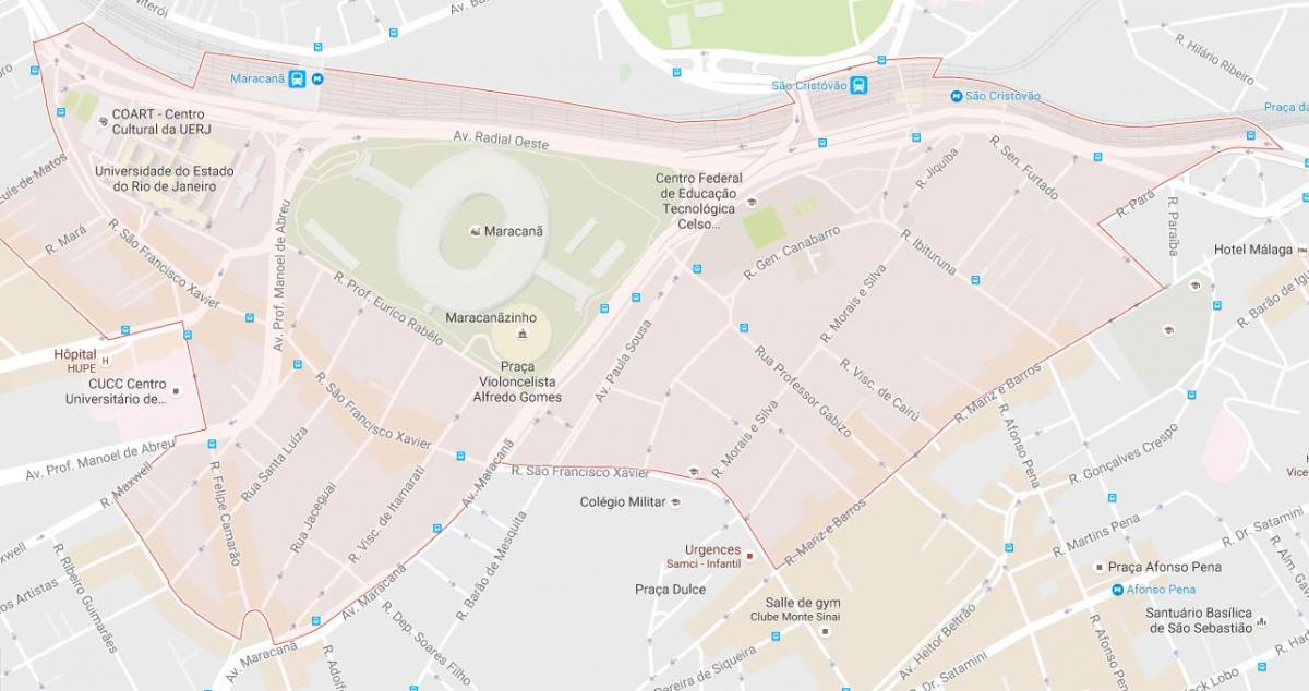 Map of bairro Maracanã