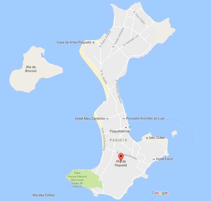 Map of bairro Paquetá