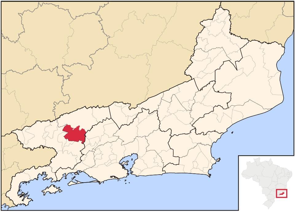 Map of Barra do Piraí