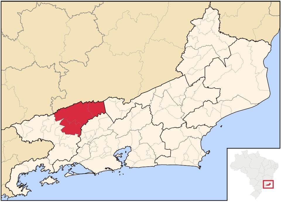 Map of Barra do Piraí