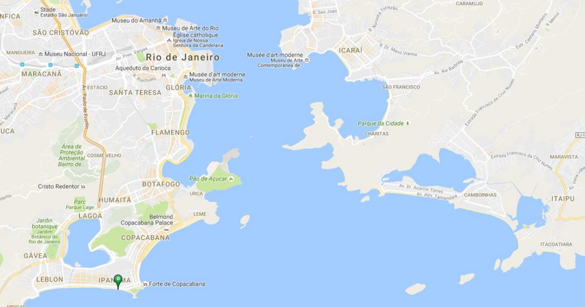 Map of beach Ipanema