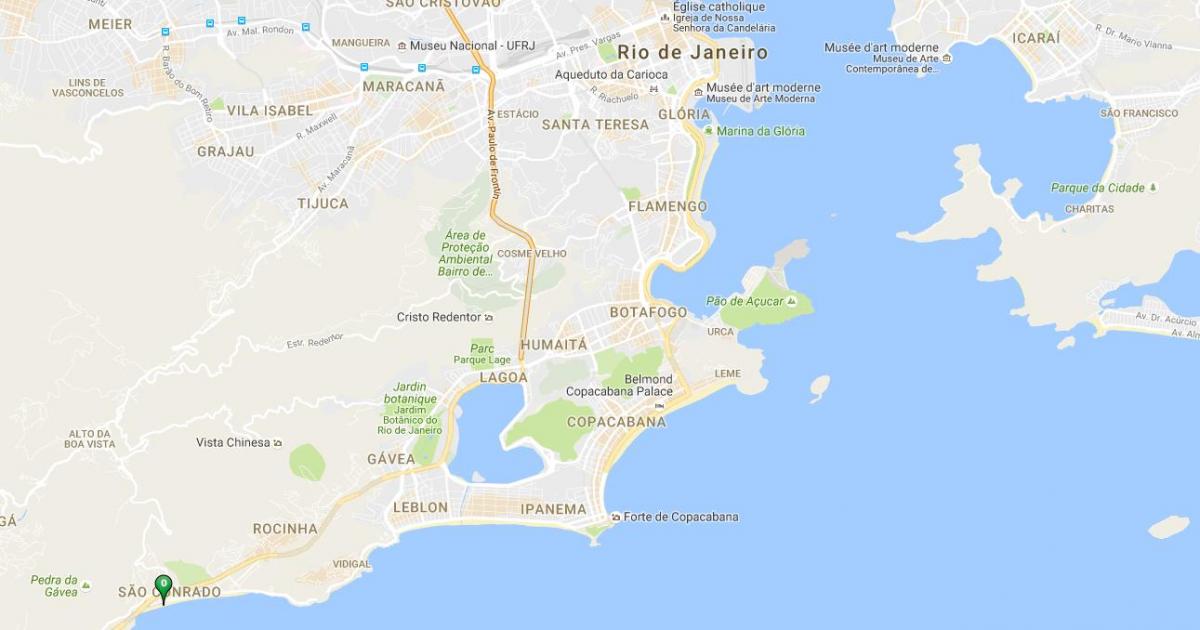 Map of beach São Conrado