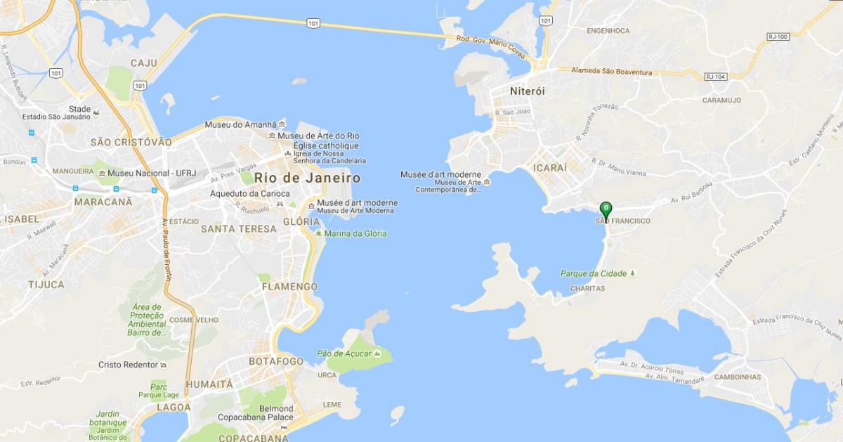 Map of beach São Francisco
