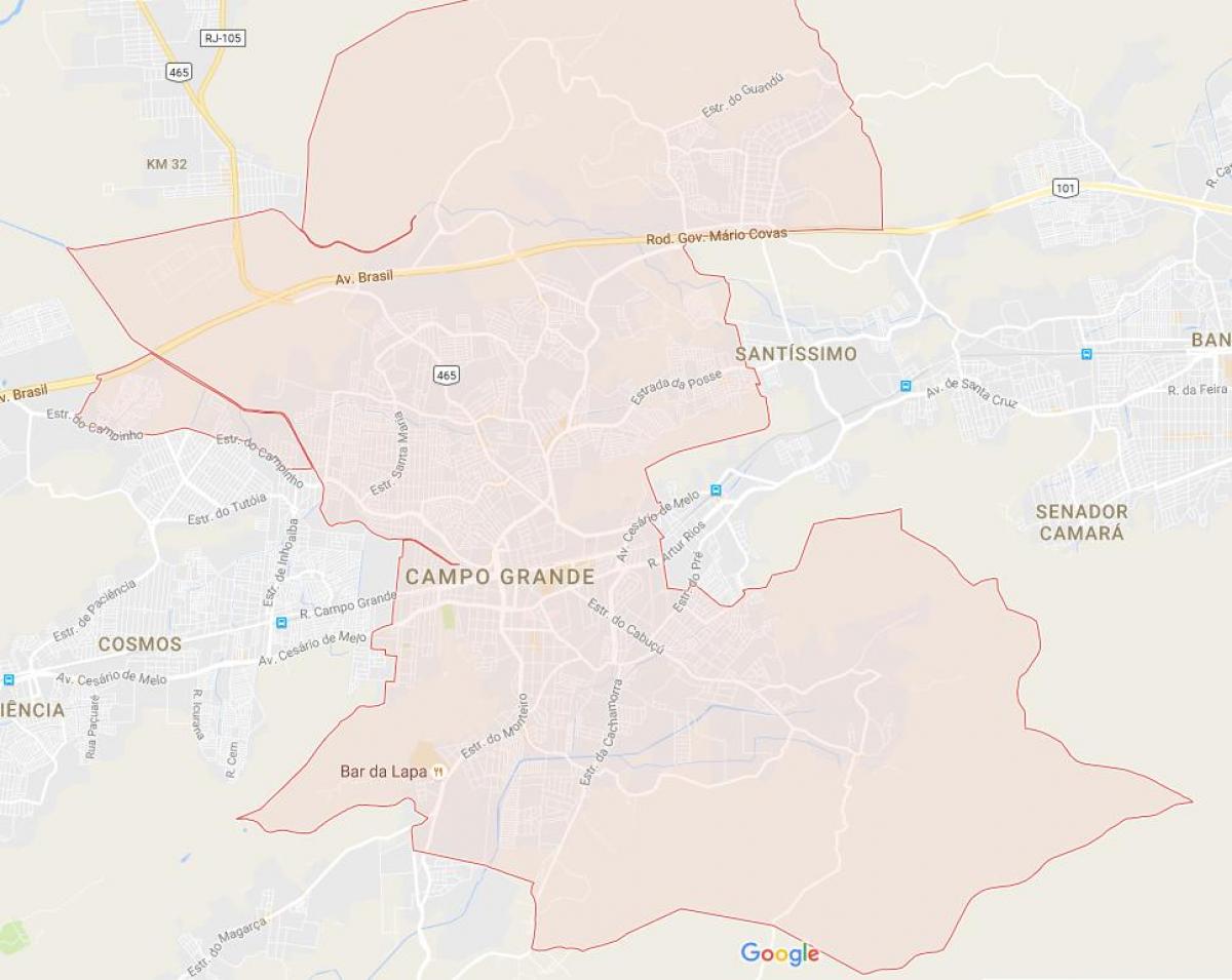 Map of Campo Grande