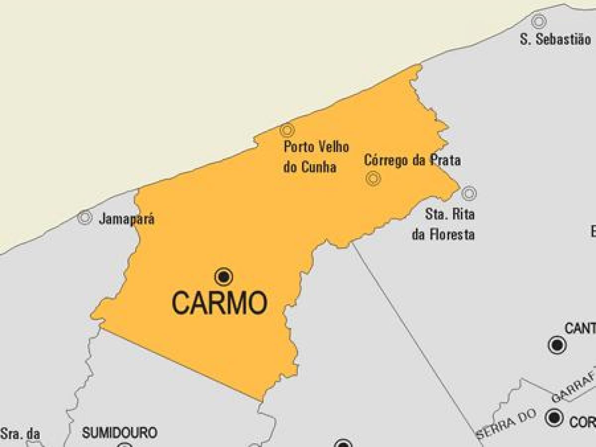Map of Cardoso Moreira municipality