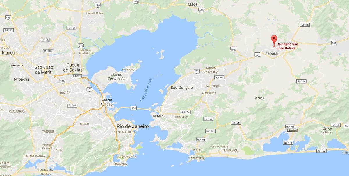 Map of cemetery São João Batista