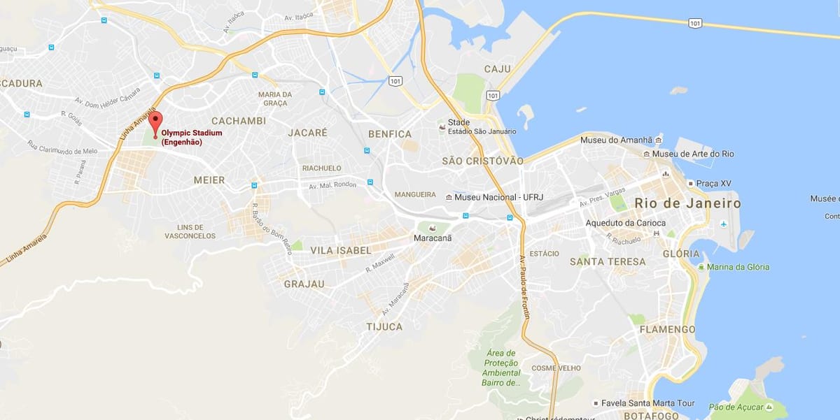 Map of Engenhão