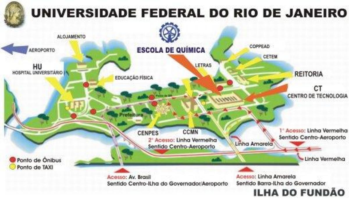 Map of Federal university of Rio de Janeiro