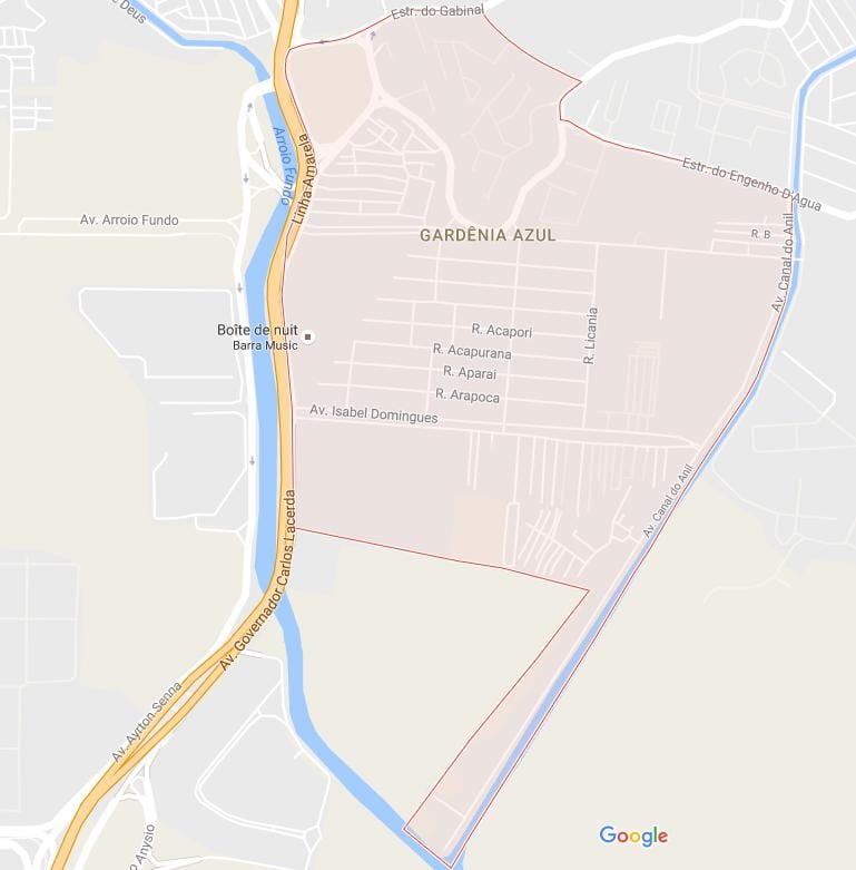 Map of Gardênia Azul