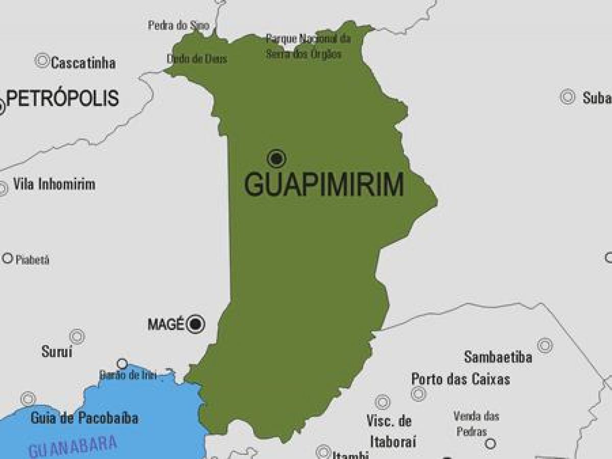 Map of Guapimirim municipality