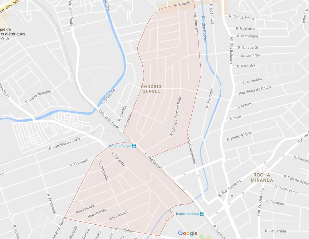 Map of Honório Gurgel