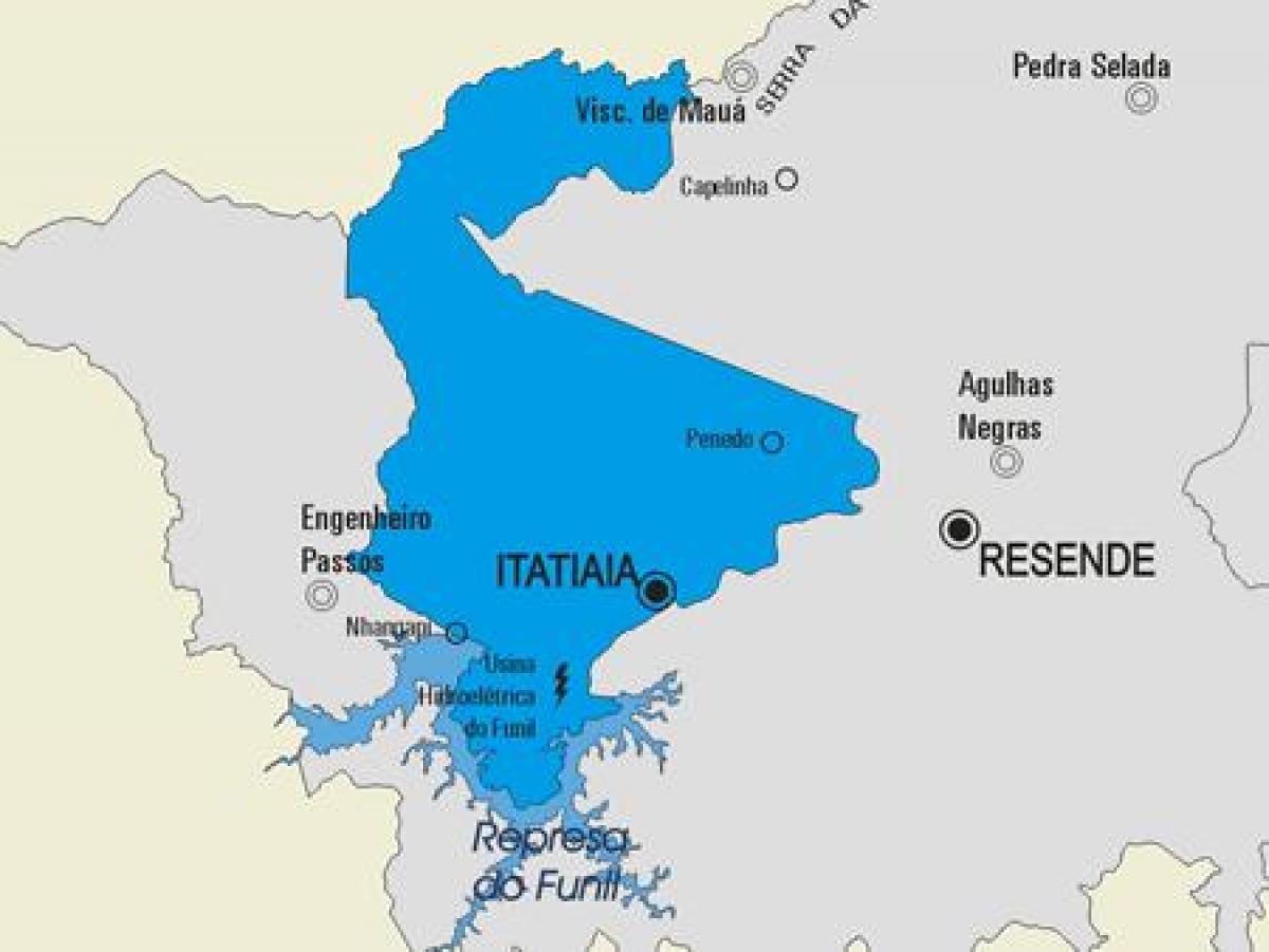 Map of Itatiaia municipality