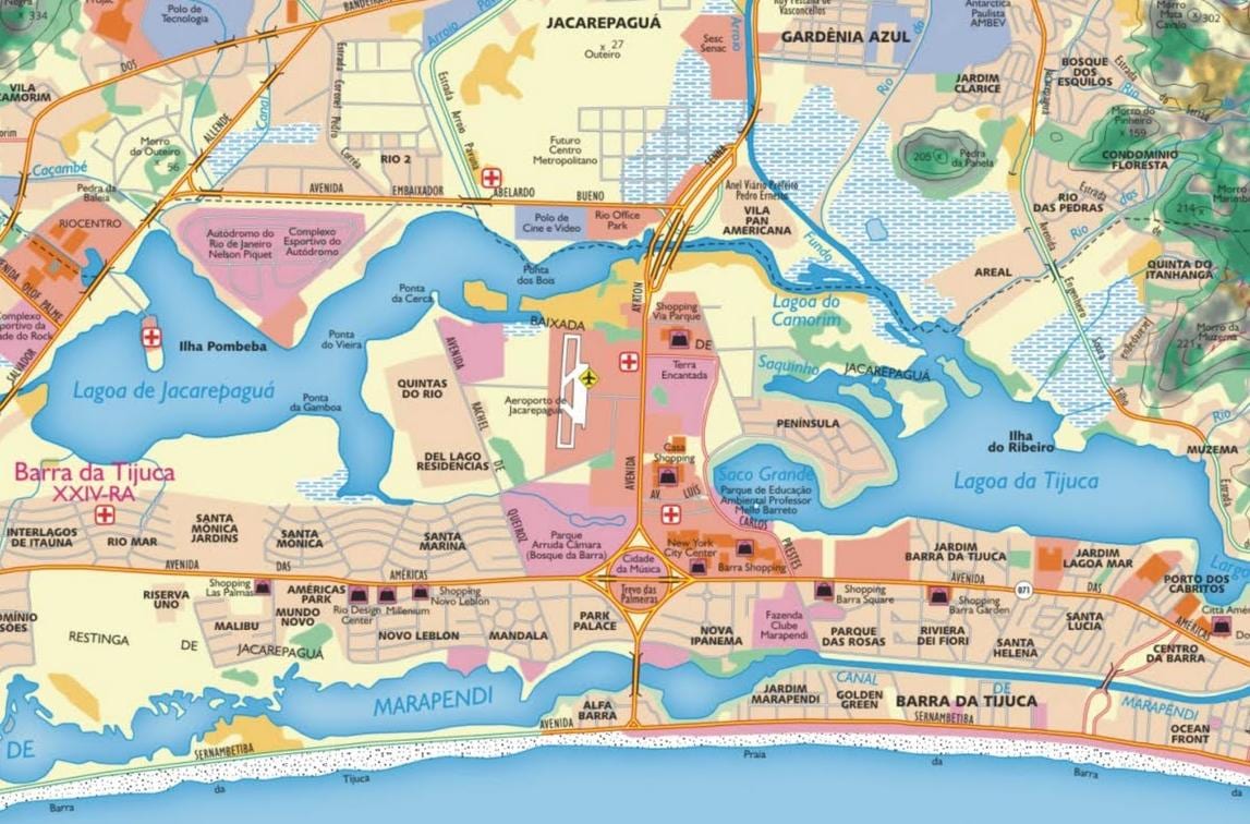 Map of Jacarepaguá airport