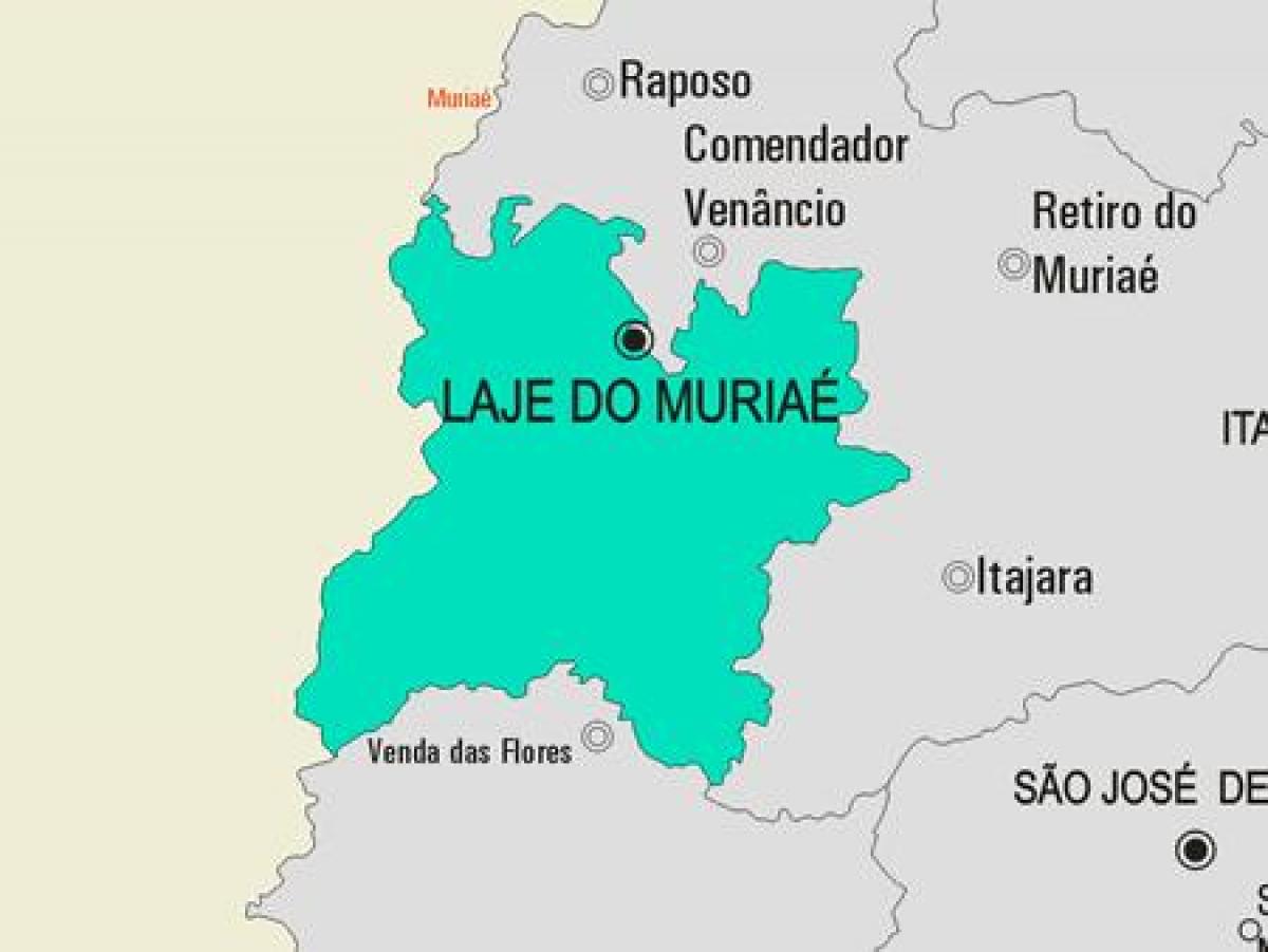 Map of Laje do Muriaé municipality